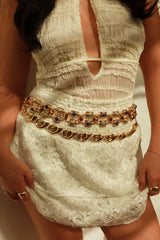 Leilani Sea Shell Chain Belt - Gold