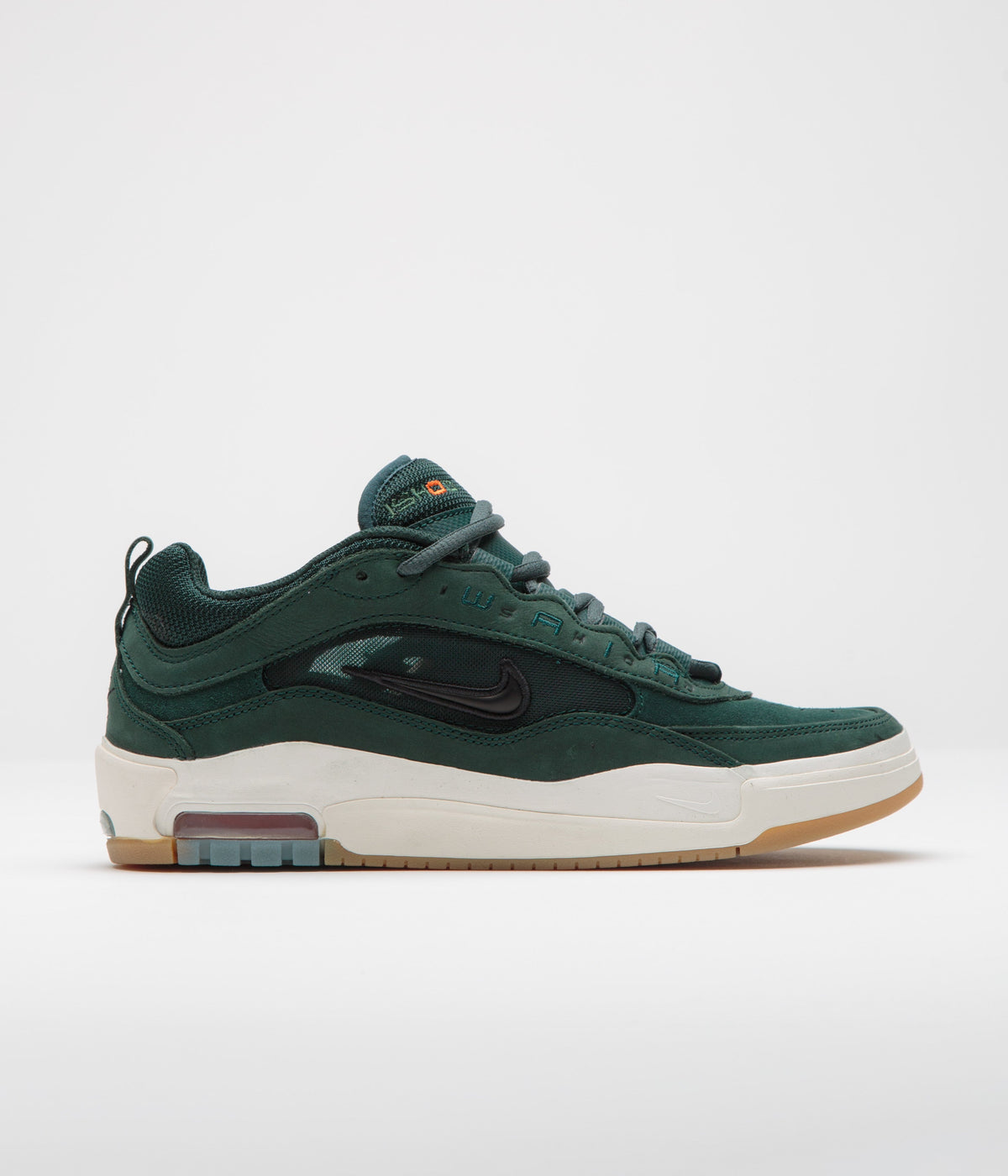 Nike SB Orange Label Air Max Ishod Shoes - Deep Fir / Black - Fir - Sail