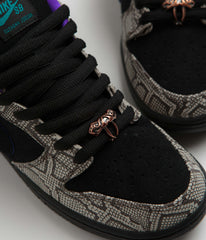 Nike SB x Dashawn Jordan Dunk Low Pro Shoes - String / Black - Bright Spruce - Fierce Purple
